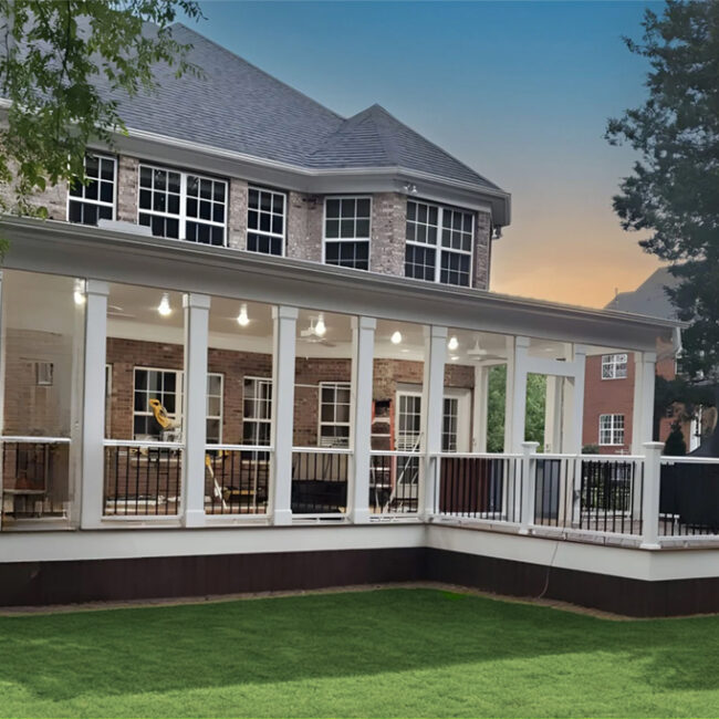 Custom front porch and deck by Ubaldo Construction
