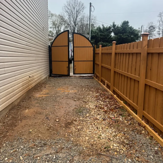 Custom fencing and gate by Ubaldo Construction