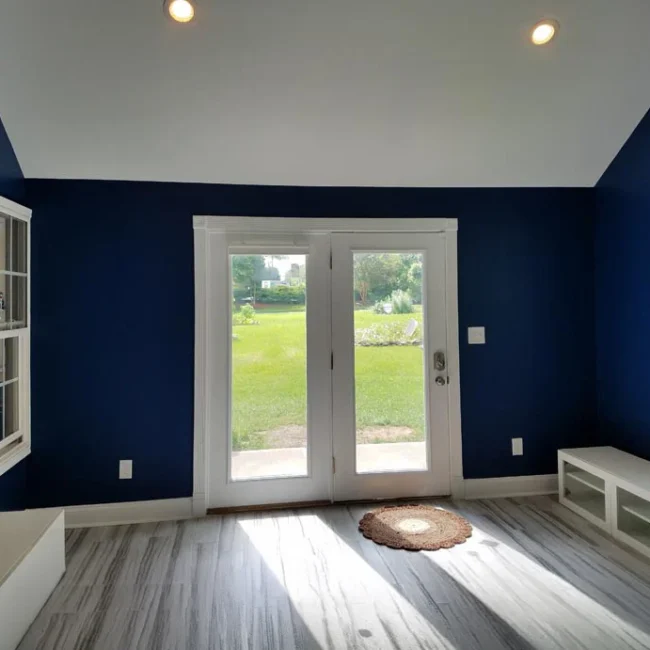 Ubaldo Construction of NC - interior renovation, french doors, windows, and painting project